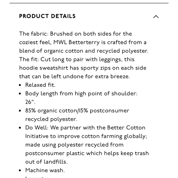 Madewell Betterterry Side Zip Hoodie - Picture 4 of 4